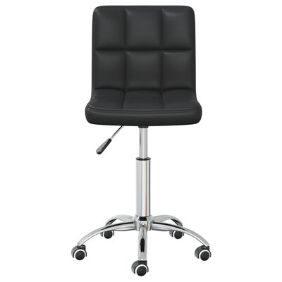 vidaXL Pasukama valgomojo kėdė, juodos spalvos, dirbtinė oda (334334)
