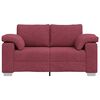 vidaXL Sofa 120cm Vyno raudona audinys