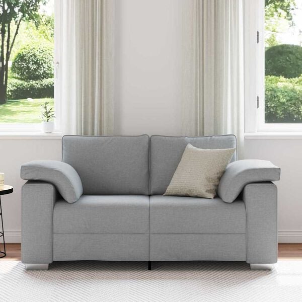 vidaXL Sofa &Scaron;viesiai pilka 160 x 80 x 82 cm audinys