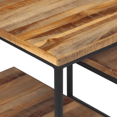 vidaXL Šoninis staliukas, 50x50x50cm, perdirbta tikmedžio mediena
