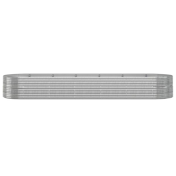 vidaXL Aukštas sodo lovelis, sidabrinis, 510x140x68cm, plienas