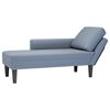 vidaXL Chaise Lounge su pagalvės mėlynu velveto audiniu
