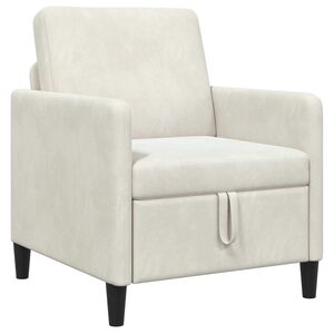 vidaXL Sofa su saugojimo vieta Kreminė 72 x 78 x 87 cm Poliesteris