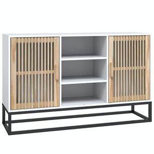 vidaXL &Scaron;oninė spintelė, baltos spalvos, 105x30x65cm, apdirbta mediena