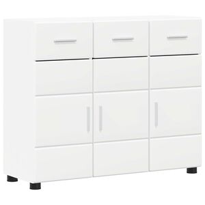 vidaXL Kabalas FLORIN 88,5 x 30,5 x 73 cm Balta Apdirbta mediena