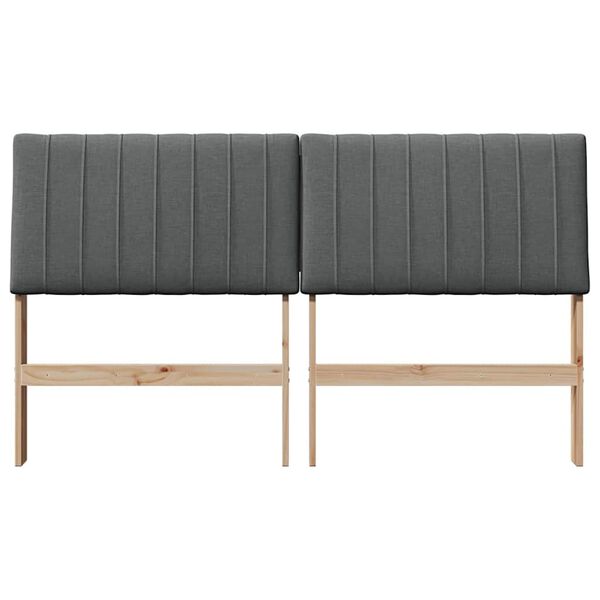 vidaXL Apmu&scaron;ta lovos galvūgalis Tamsiai pilka 150 cm