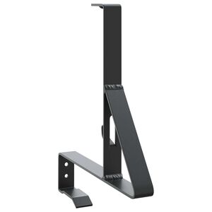 vidaXL Sniego sargybos laikiklis Juoda 29,5 x 3 x 34,5 cm Plienas