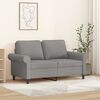 vidaXL Dvivietė sofa, &scaron;viesiai pilkos spalvos, 120cm, audinys