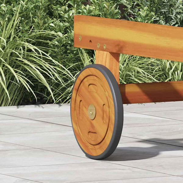 vidaXL Erdvės ratukai su ratu 2 pcs Ruda 20.5 x 20.5 x 2 cm