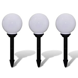 vidaXL Lauko LED &scaron;viestuvai takeliui, 3vnt, 20cm, įsmeigiami