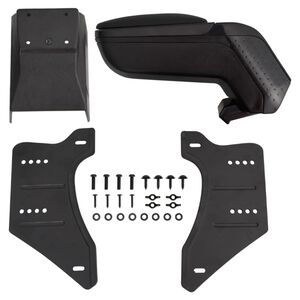 vidaXL Automobilio porankis, juodas, 13x33x(33&ndash;53)cm, ABS, universalus