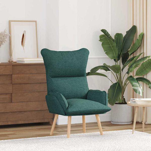 vidaXL krėslas Tamsiai žalia 69 x 74 x 93 cm Šerpos audinys