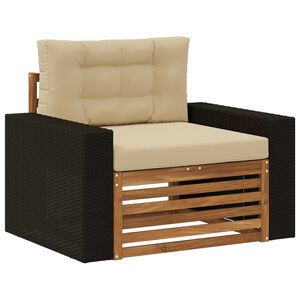 vidaXL Lauko Vidurinis Sofa Natūrali