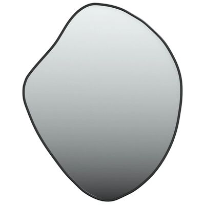 vidaXL Sieninis veidrodis, juodos spalvos, 60x50cm