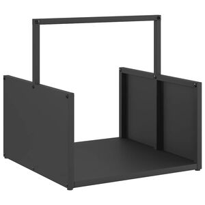 vidaXL Stovas malkoms, juodos, 40x40x40 cm, &scaron;altai valcuotas plienas