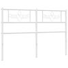 vidaXL Metalinis pakaitinis galvūgalis, baltos spalvos, 150cm