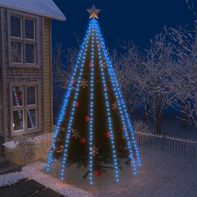 vidaXL Kalėdų eglutės girlianda su 500 mėlynų LED lempučių, 500cm