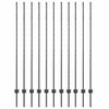 vidaXL Įmontuotas tvoros stulpas 11 vnt. Pilka 200 cm
