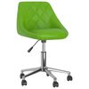 vidaXL Pasukamos valgomojo kėdės, 2vnt., žalios spalvos, dirbtinė oda