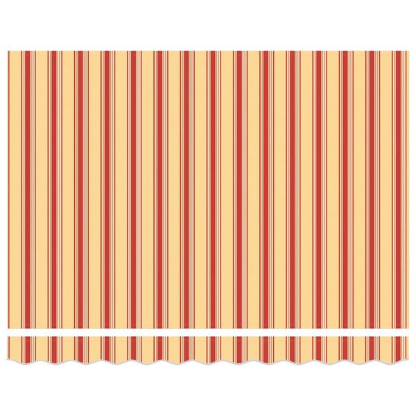 vidaXL I&scaron;traukiama markizė, geltona/balta, 3,5x2,5m, audinys/aliuminis