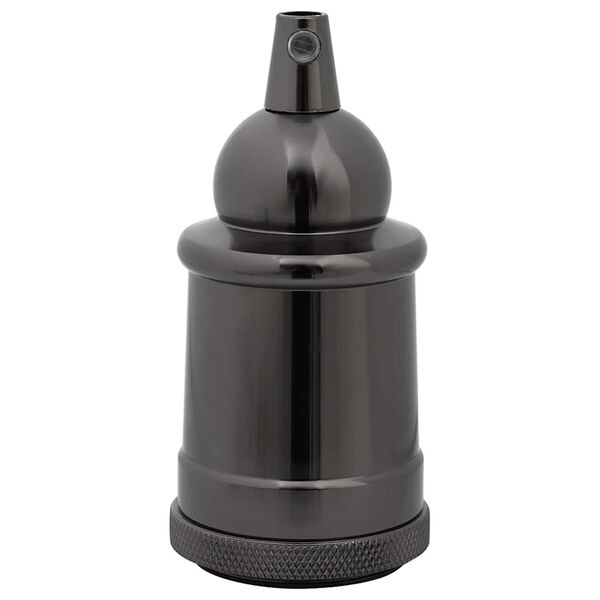 vidaXL lempų laikikliai 2 vnt Blizgus juodas E27