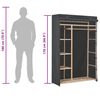 vidaXL Drabužių spinta, pilkos sp., 110x40x170cm, audinys