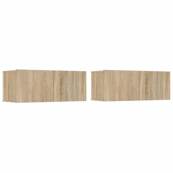 vidaXL Televizoriaus spintelių komplektas, 4 dalių, ąžuolo, mediena