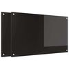 vidaXL Virtuvės atbraila 2 vnt. Juoda 100 x 60 cm grūdintas stiklas