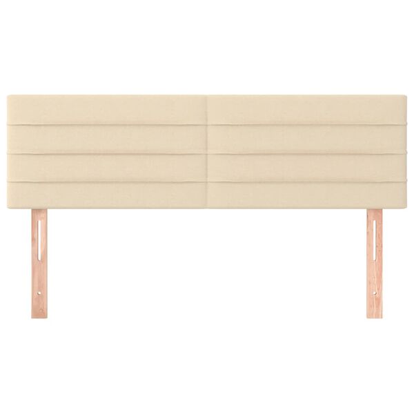 vidaXL Galvūgaliai, kreminės spalvos, 144x5x78/88 cm, audinys