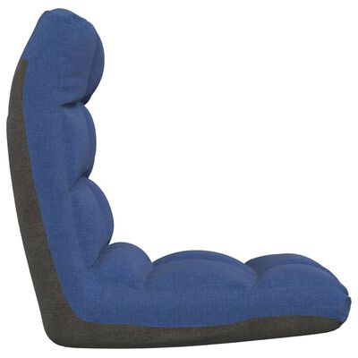 vidaXL Sulankstomas čiužinukas-kėdė, mėlynos spalvos, audinys