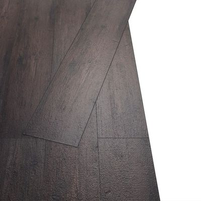 vidaXL Grindų plokštės, tamsiai rudos, PVC, 5,21m², 2mm
