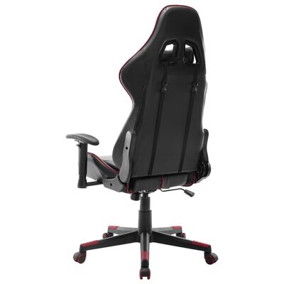 vidaXL Žaidimų kėdė, juodos ir vyno raudonos spalvos, dirbtinė oda
