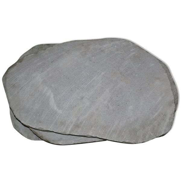 vidaXL Akmenys Sodo Takeliui, 3 vnt., Upės Akmuo