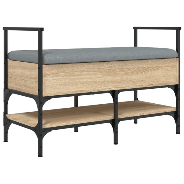 vidaXL Batų suoliukas, sonoma ąžuolo, 85,5x42x57,5cm, apdirbta mediena