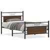 vidaXL Lovos rėmas be čiužinio, dūminis, 100x200cm, apdirbta mediena