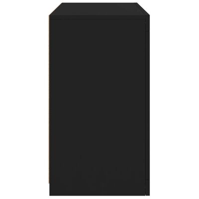 vidaXL Šoninė spintelė su LED lemputėmis, juodos spalvos, 60,5x37x67cm