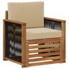 vidaXL Lauko Vidurinis Sofa Natūrali