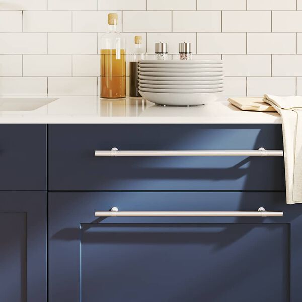 vidaXL Spintelės rankenėlės, 5vnt., sidabrinės, nerūdijantis plienas