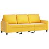 vidaXL Sofos komplektas su pagalvėlėmis, 3 dalių, geltonas, aksomas
