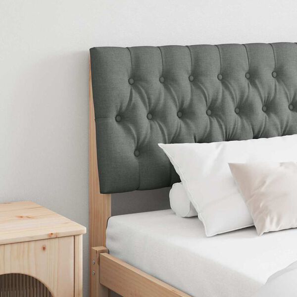 vidaXL Apmu&scaron;ta lovos galvūgalis Tamsiai pilka 180 cm