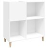 vidaXL Vinilinių plok&scaron;telių spintelė, balta, 84,5x38x89cm, mediena