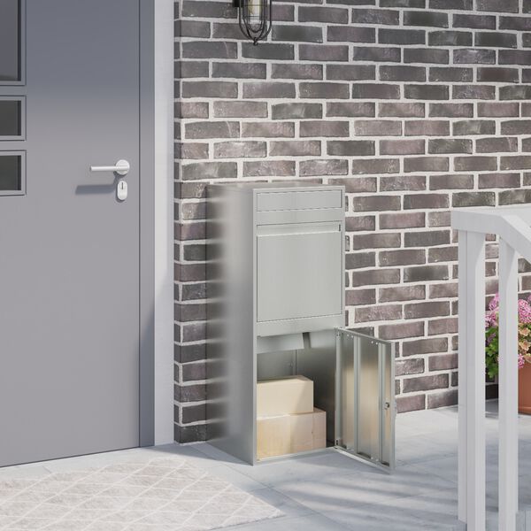 vidaXL Siuntų dėžutė Juoda 41 x 38 x 103 cm Cinkuota plienas