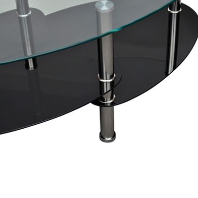 vidaXL Kavos staliukas su išskirtiniu dizainu, juodas