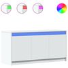 vidaXL Televizoriaus spintelė su LED, balta, 100x34x50cm, mediena