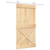 vidaXL Slankios durys Natūrali ir Balta 100 x 210 cm