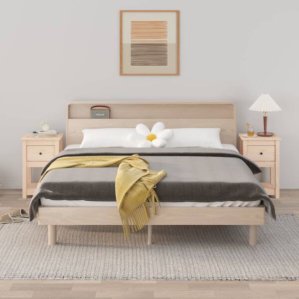 vidaXL Naktinės spintelės, 2vnt., 40x35x61,5cm, pu&scaron;ies masyvas