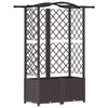 vidaXL Pakeltas lovas su trelėmis ir stogu Ruda 122 x 40 x 141 cm PP