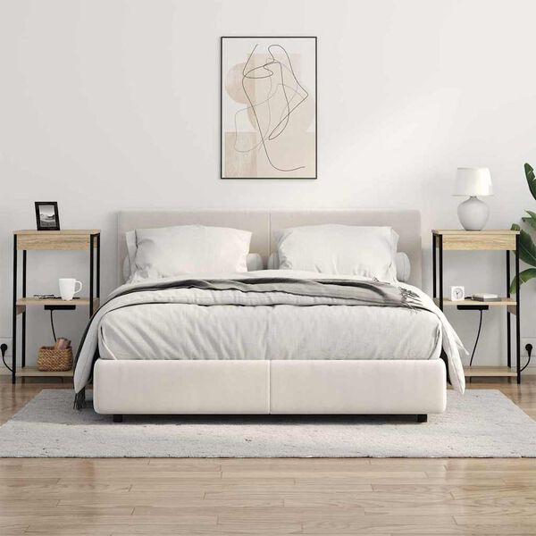 vidaXL &Scaron;alia lovos spintelė su lentyna Sonoma ąžuolas 41 x 31 x 76 cm