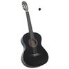 vidaXL Klasikinė gitara pradedantiesiems, juoda, 4/4 39", liepa