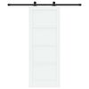 vidaXL Slankios durys 78 x 202 cm Apdirbta mediena Balta ir juoda